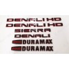 Auto 6PCS 11-19 Gloss Black Red GMC Sierra Denali Duramax