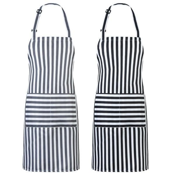 Livdouyu Pack of 2 Women's Cooking Apron Adjustable Kitchen Apron