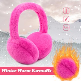 NASULAR Kids Winter Earmuffs Baby Warm Ear Muff Girls Cute Furry Ear Warmers Boys Foldable Ear Covers Women