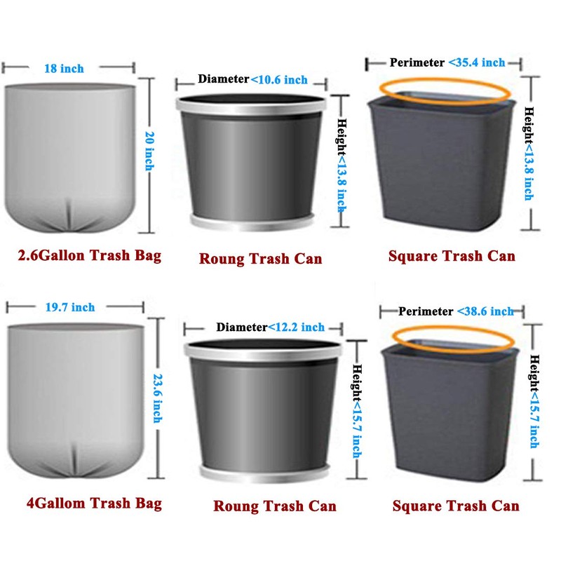 Compostable Trash Bags, 2.6 Gallon Small Disposable Compost Bags 150