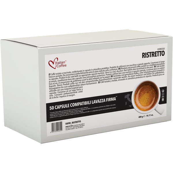 Italian Coffee capsules compatible with RIVO machines (Ristretto, 50)