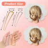 MELLIEX Pack of 4 U-shaped hair pins, French style hair