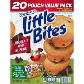 Entenmann's Little Bites Chocolate Chip Muffins, 20 Pouch Value Pack