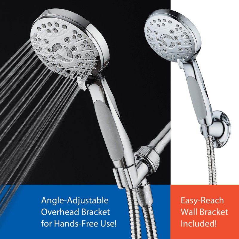 AquaSpa High Pressure 6-setting Luxury Handheld Shower Head – Extra