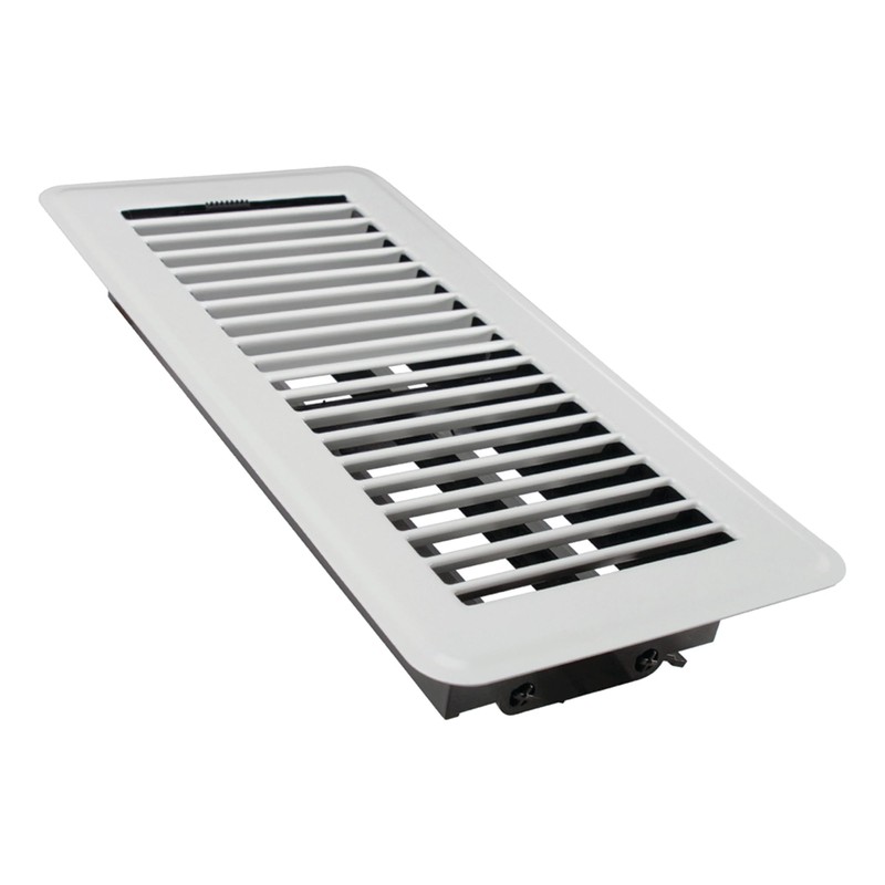 Deflecto Floor Register, Includes Steel Grill and Rust-Proof Damper Box,