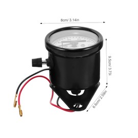 FUNOMOCYA Motorcycle Speedometer Dual Odometer Gauge Retro Modified Design Electroplated Shell Dial Easy Installation Durable Accurate Mileage Tracking for Motorbike