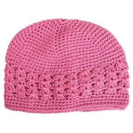 3rd Power Outlet Knit Kufi Hat - Koopy Cap - Crochet Beanie (Dark Pink)