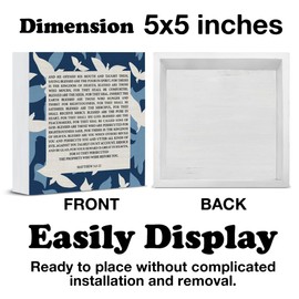 Christian Beatitudes Scripture Wood Block Sign Bible Verse Gift Religious Decor for Home Office Desk Table Shelf