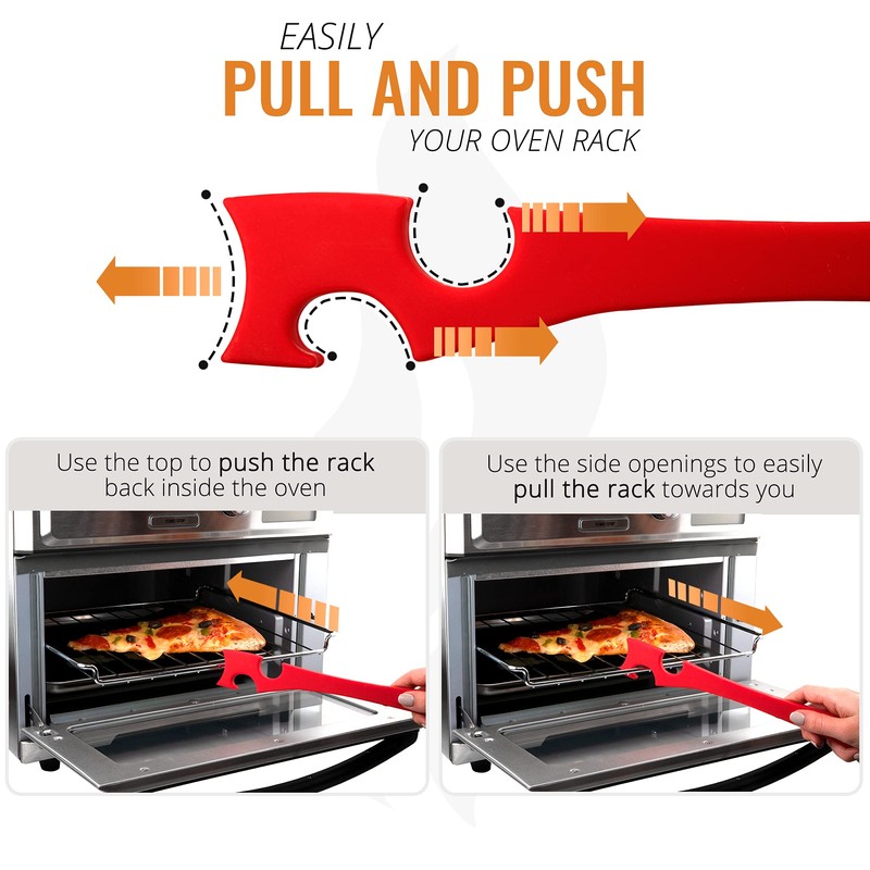 INFRAOVENS Oven Rack Guards and Silicone Push Pull Stick, Heat