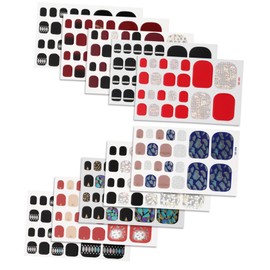 Healvian 36pcs Toe Nail Art Stickers Sparkling Decals for Women Girls Creative Nail Design for Parties Holidays Special Events