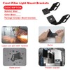 Front Side Pillar Roll Cage Light Pod Mounting Brackets Compatible