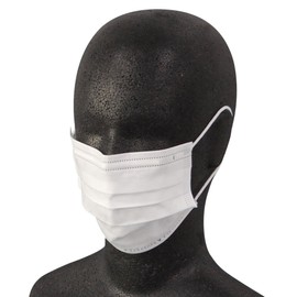 Bamboo Tiger Resin Nose Bridge, Non-woven Fabric, 3-Layer Construction, Surge Mask CP, White, Pack of 50 076161