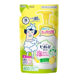 Biore U Bubble Body Wash 480 ml - Fresh Citrus Scent - Refill