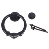 Skandh Iron Antique Design Round Ring Door Knocker (Black Powder