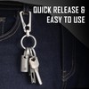 KeyUnity Mini Split Titanium Keyring Quick Release Key, Flat Key