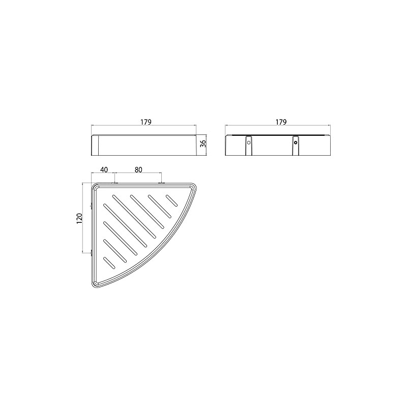 Emco Loft Corner Soap Basket 179 x 34 x 179