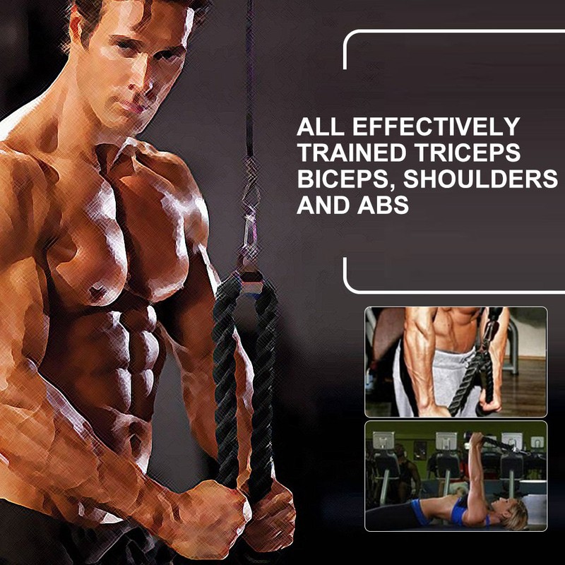 Tricep Rope Commercial Gym Equipment Workout Fitness Body Building for