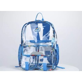 HTWO Clear & Blue Backpack Stadium Approved 17” PVC