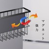 QINGQIU ラップホルダー マグネット ラップスタンド おしゃれ ブラック 冷蔵庫 磁石 キッチン アルミホイル