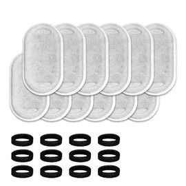 Snblzhef 24PCS Replacement Water Fountain Filters Element for Stainless Steel Water Fountain Activated Carbon Sponges Filters
