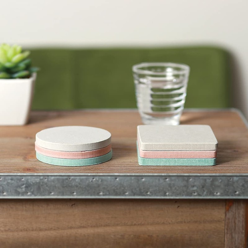 &NE NIT-004SP-SO Diatomaceous Earth Coaster, Sky, Green