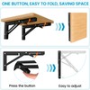 Platibo Folding Shelf Brackets 12 Inch,Heavy Duty Metal Collapsible Shelf