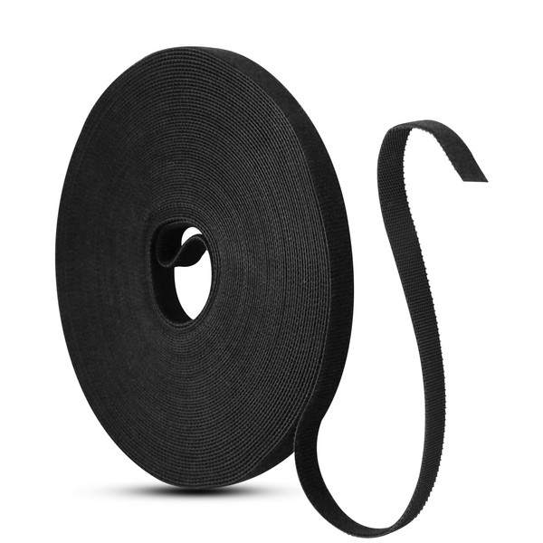 Redamancy 15 M Cable Straps, Black Cable Ties, 10mm Wide