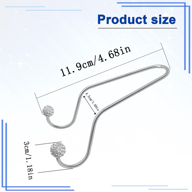 NOTISH 2 Pack Bling Car Headrest Seat Hooks, Upgraded Strong