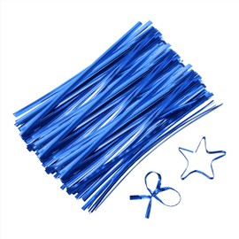 sourcing map 5" Twist Ties, Metallic Twist Ties, Reusable Plastic Coated Twist Ties for Bakery, Candy Bags, Coffee Bags, Goodie Bags, Pack of 800, Blue