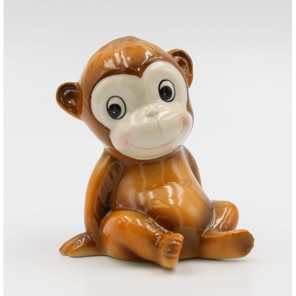 Cosmos Gifts 20913 Porcelain Monkey Piggy Bank 5" H