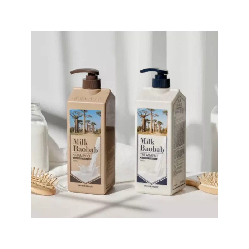 Milky Bouquet 밀크바오밥 샴푸 트리트먼트 바디워시 화이트머스크 Milk Baobab Shampoo
