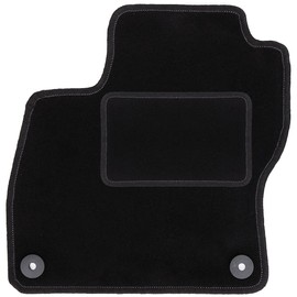 Wielganizator Driver Car Mat - Suitable for Ford Focus MK3 (2010-2018) Hatchback Sedan Estate - Velour - Car Accessories - Car Floor Mats Custom Made - Practical Car Floor Mat - 1 Piece - Black