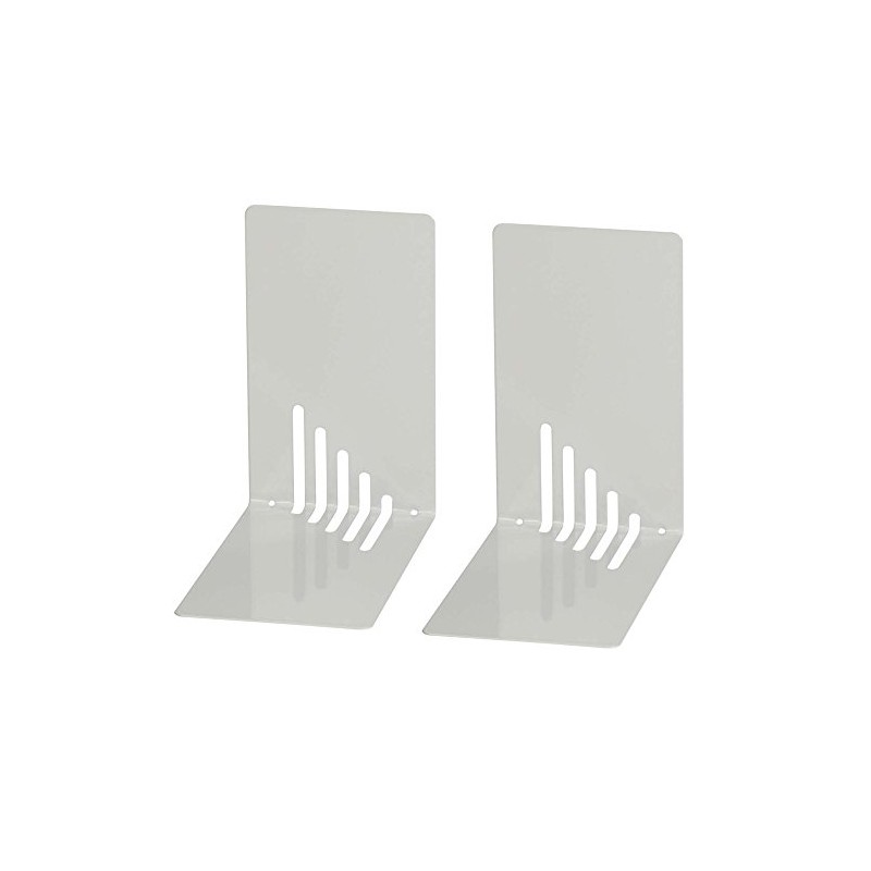 Wedo 102 1037 2-Piece Small Bookend Set - Light Grey