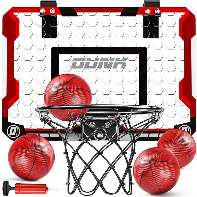 Basketball Hoop Indoor, Mini Basketball Hoop with 4 Balls &