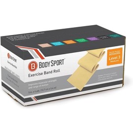 Exercise Band, 5 in. x 6 yd. - Professional Resistance Bands for Home Fitness & Gym Exercises - Workout & Rehab Equipment - Color: Light Blue