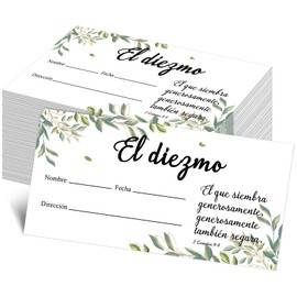 Woanger 500 Count Spanish Church Offering Envelopes Offering Tithe Donation Envelopes My Offering Bill Size Envelope Checks and Cash Envelopes for Tithes and Offerings(Leaf)