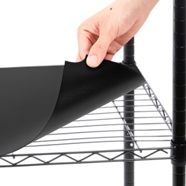 Sliner 8 Pack Wire Shelf Liner Plastic Waterproof Liners for Organizing Metal Rack Shelves, Kitchen Cabinets, Cupboard, Pantry(Black,14 x 24 Inch)