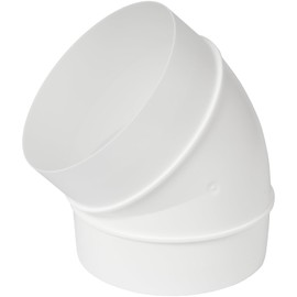 45 Degree 4 Inch / 100mm Plastic Elbow - Bend Connect Ducting Pipe, Duct or Hose - Straight or Flexible - Ventilation Connector Round Joint Tube