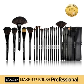 ELOC 24-piece makeup brush set (black), 1 piece, 24-piece makeup brush set (black) / ELOC 메이크업 브러쉬 24종세트 (블랙), 1개, 메이크업브러쉬 24종세트 (블랙)