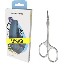 STALEKS PRO Professional Cuticle Scissors - UNIQ Asymmetric - Pack of 1 - Model SQ-20/4