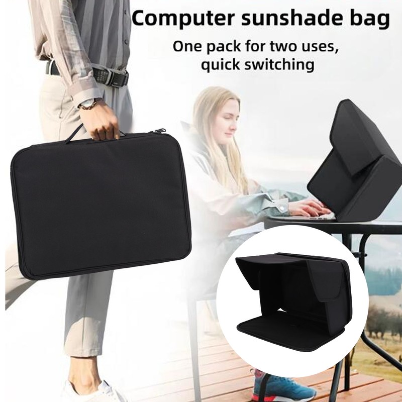 Portable Laptop Sun Shade for Outdoor Work – Foldable Oxford