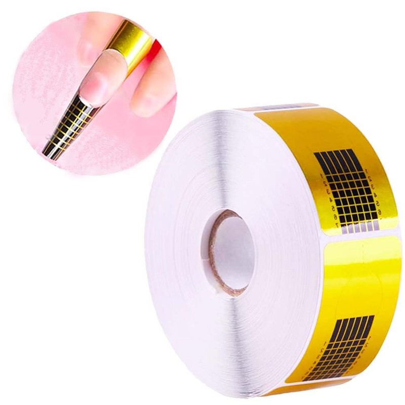 Papierrolle für Rekonstruktion und Verlängerung der Nägel, goldfarben