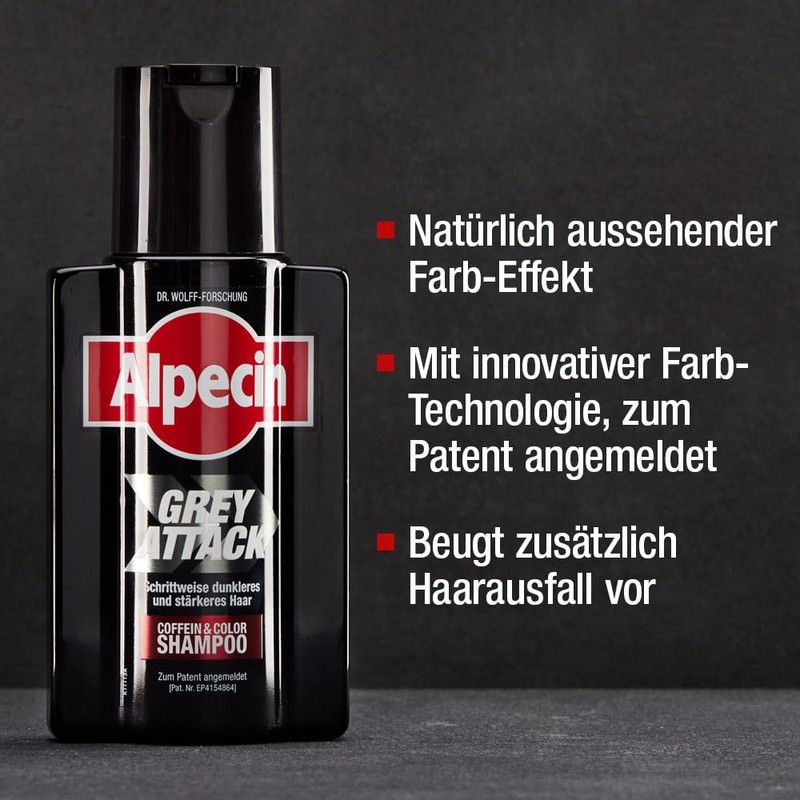 Alpecin Grey Attack Caffeine & Colour Shampoo – 2 x