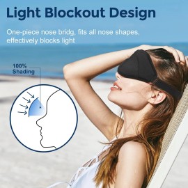 WM WESTERN MIRACLE Sleep Mask for Men Women, WM Blackout 3D Contoured Eye 1pcs Black