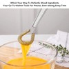 2 Pcs Stainless Steel Egg Whisk Mini Handheld Whisk Beater