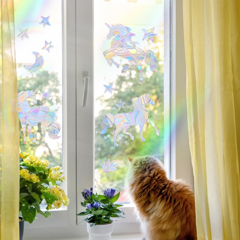 LUMOOM Prism Window Sticker, Bird Protection, Suncatcher Window Sticker, Anti-Collision