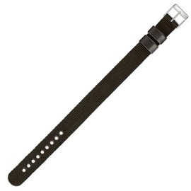 Maruman 19742 Nylon Watch Band, Made in Japan, Black, 0.7 inches (18 mm), 18-A90/S, Black, Casual