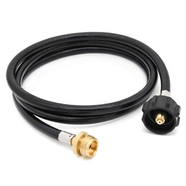 LEIMO KPARTS 6 Feet Propane Adapter Hose 1 lb to 20 lb Converter Replacement for Weber Q1200 Q1000 Gas Grill, Fit for QCC1/Type1 Tank Connect to 1 lb Bulk Portable Appliances to 20 lb Propane Tank.