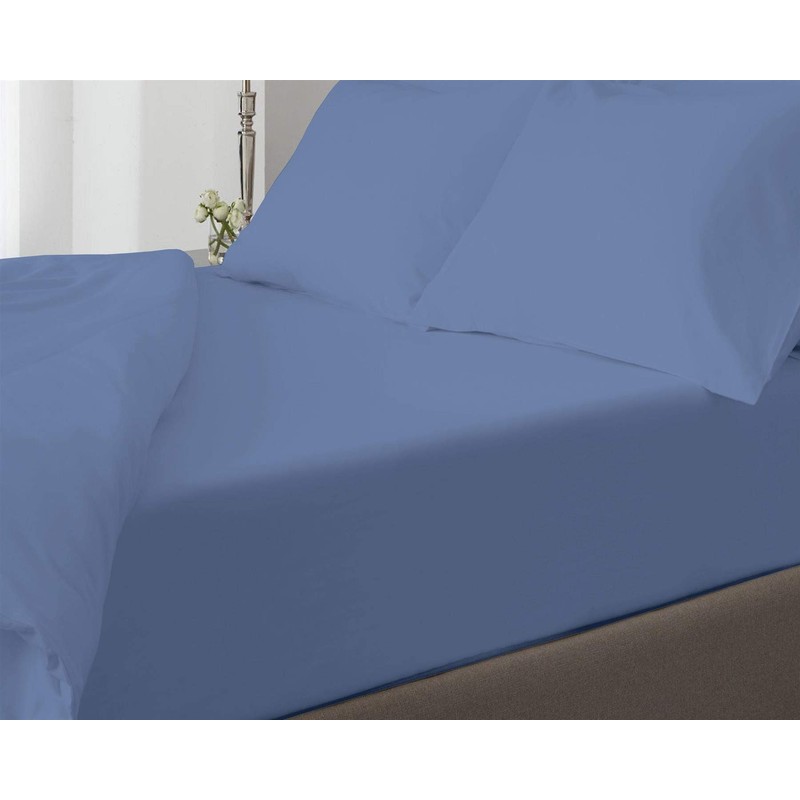 Nimsay Home Plain Dyed PolyCotton Modern Bed Fitted Sheets Soft