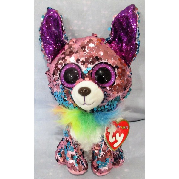 Ty YAPPY - CHIHUAHUA DOG - Ty FLIPPABLES Sequin Beanie